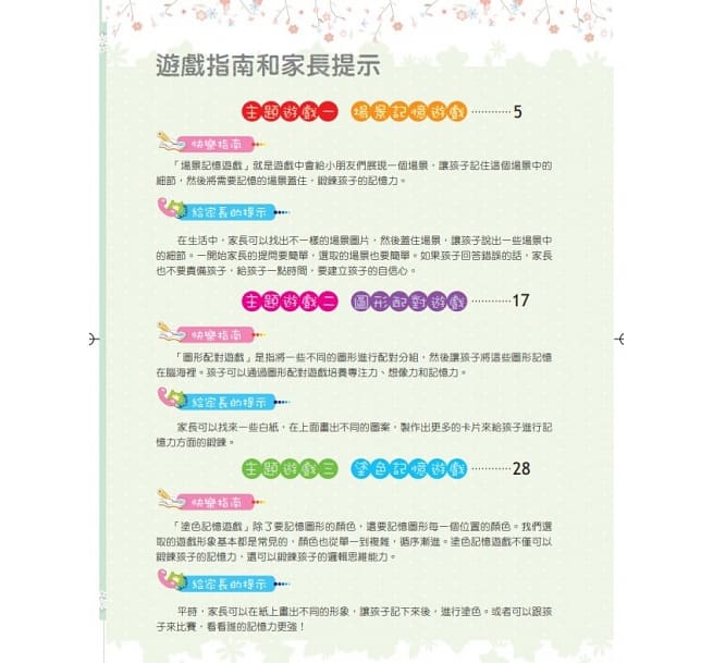 學前記憶力訓練500題套書【全套4本】